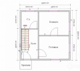 Двухэтажный каркасный дачный дом 5,5 м х 5,5 м за месяц.